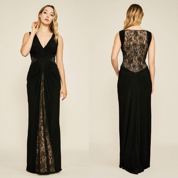 tadashi shoji Sz 10 rizo pintuck gown - Picture 4 of 12